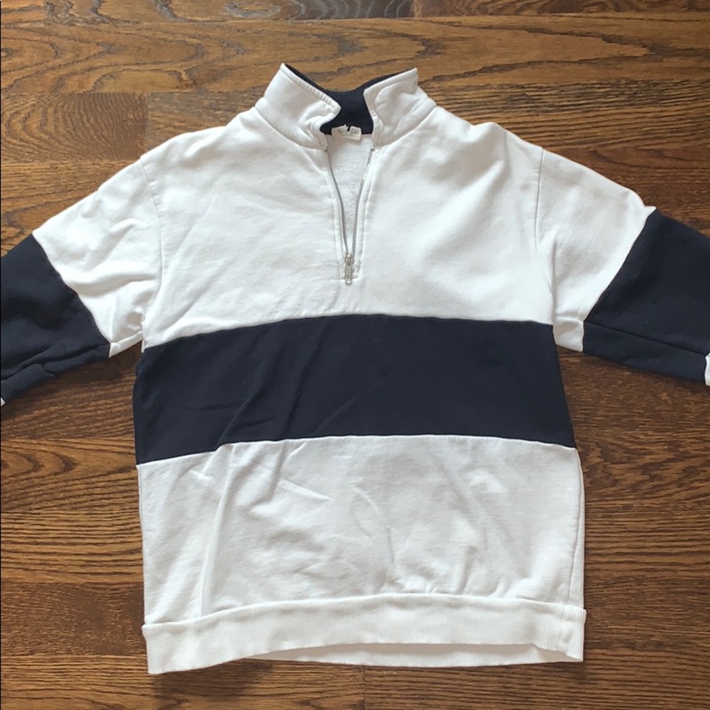 Brandy Melville Striped Quarter Zip